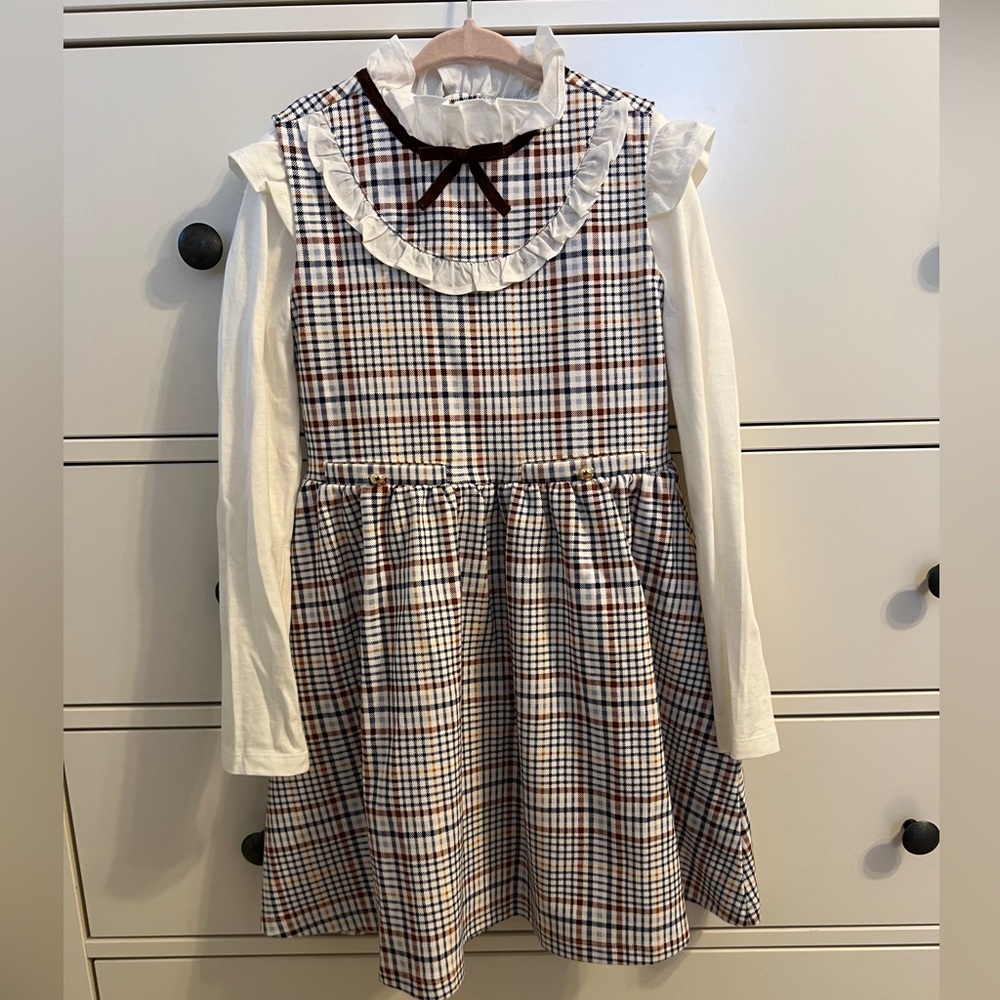 Janie and Jack girls dress, size 7. Long sleeve